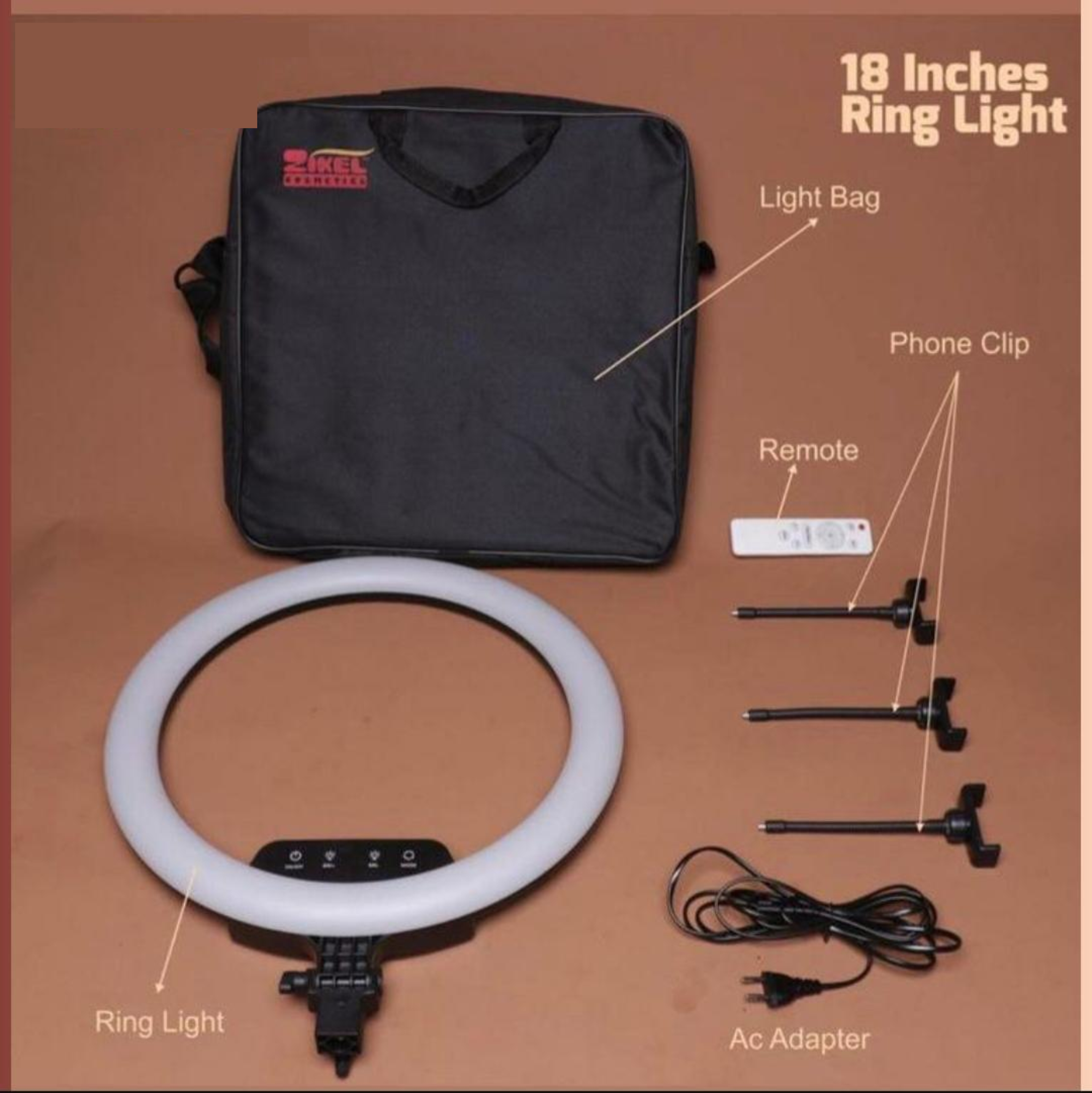 18inches Ringlight Non-Rechargeable without Battery Space